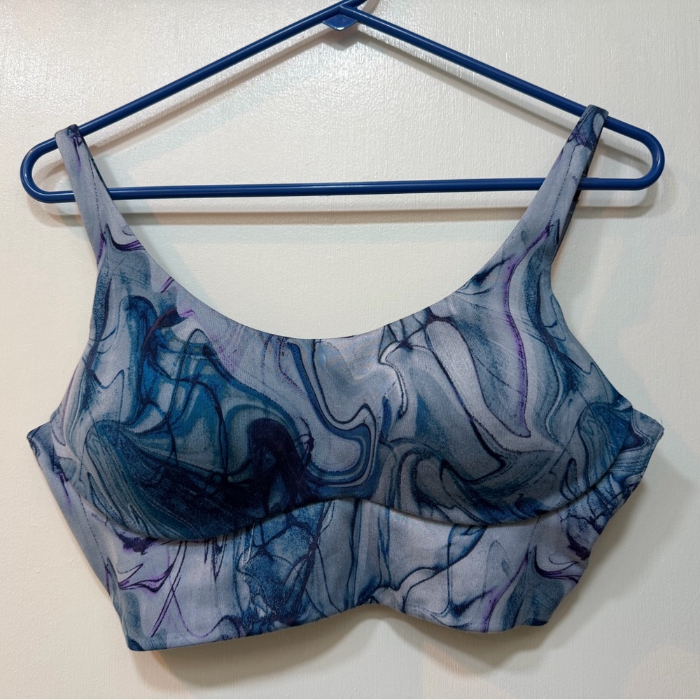Victoria's Secret Blue and Purple water color swirl Sports Bra 36 C